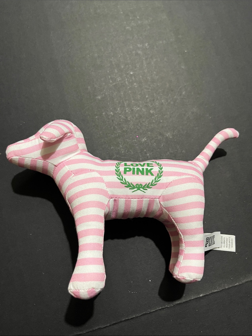 Victoria's Secret PINK Mini Striped Dog Plush
